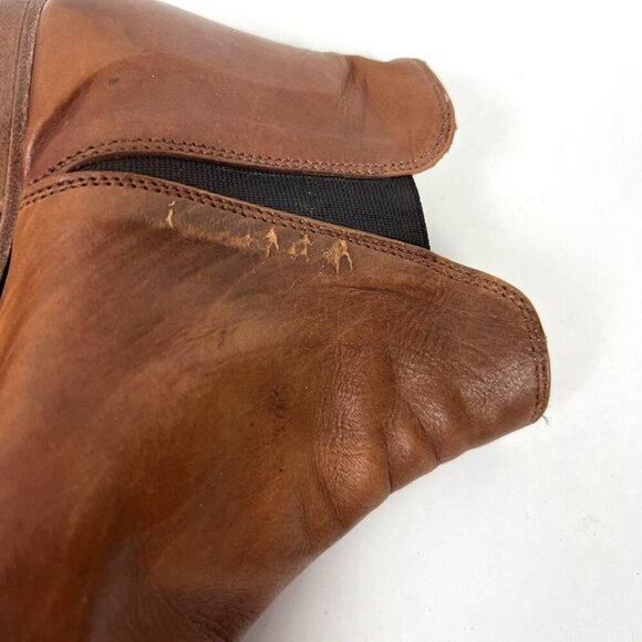 Sabani Florence Made in Italy Leather Ankle Boots Sz 36 US 6 Cognac Preppy - Picture 5 of 9